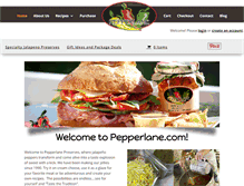 Tablet Screenshot of pepperlane.com